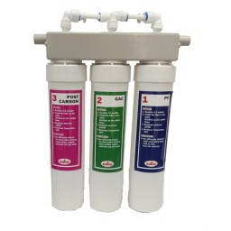 Filtro de agua con malla inox autolimpiante para entrada general de agua  con manómetro